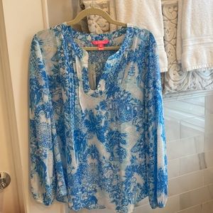 Lilly Pulitzer blouse EUC Sz large
